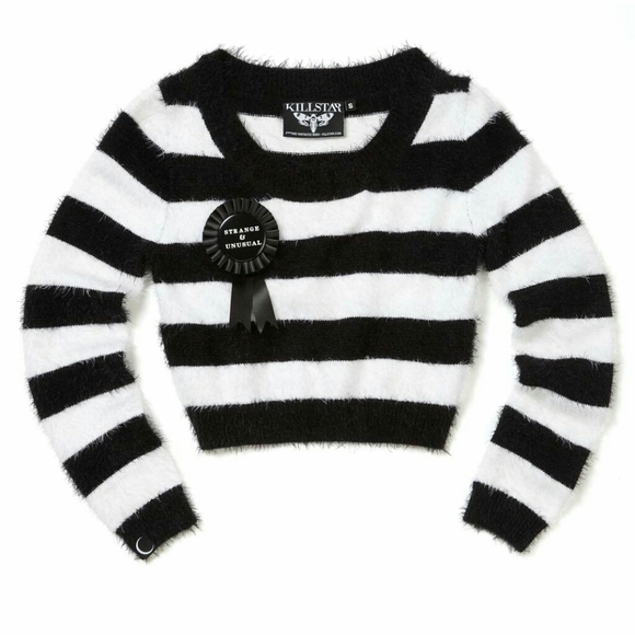 Killstar Tops - Strange + Unusual Beetlejuice Striped Top